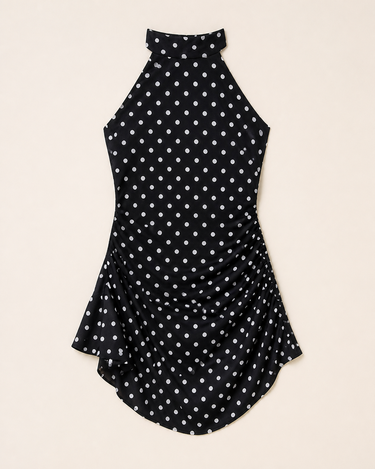 Sienna Polka Dot Halter Mini Dress