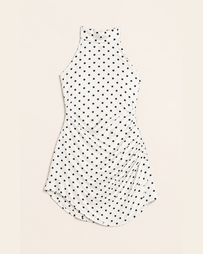 Sienna Polka Dot Halter Mini Dress