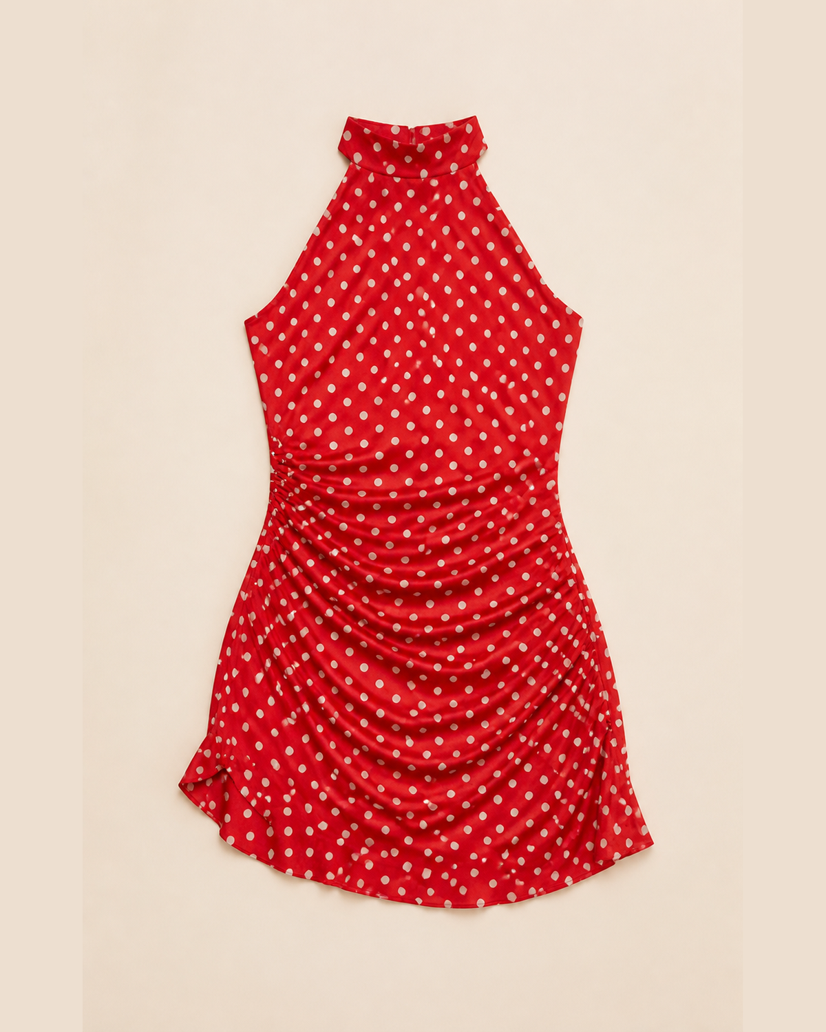 Sienna Polka Dot Halter Mini Dress