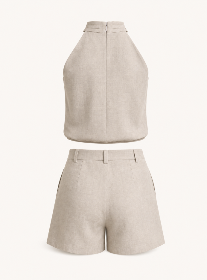 Thea Halter Top & Shorts Set