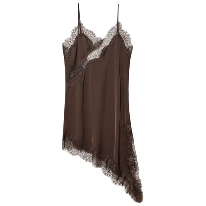 Backless Lace Midi Slip Dress