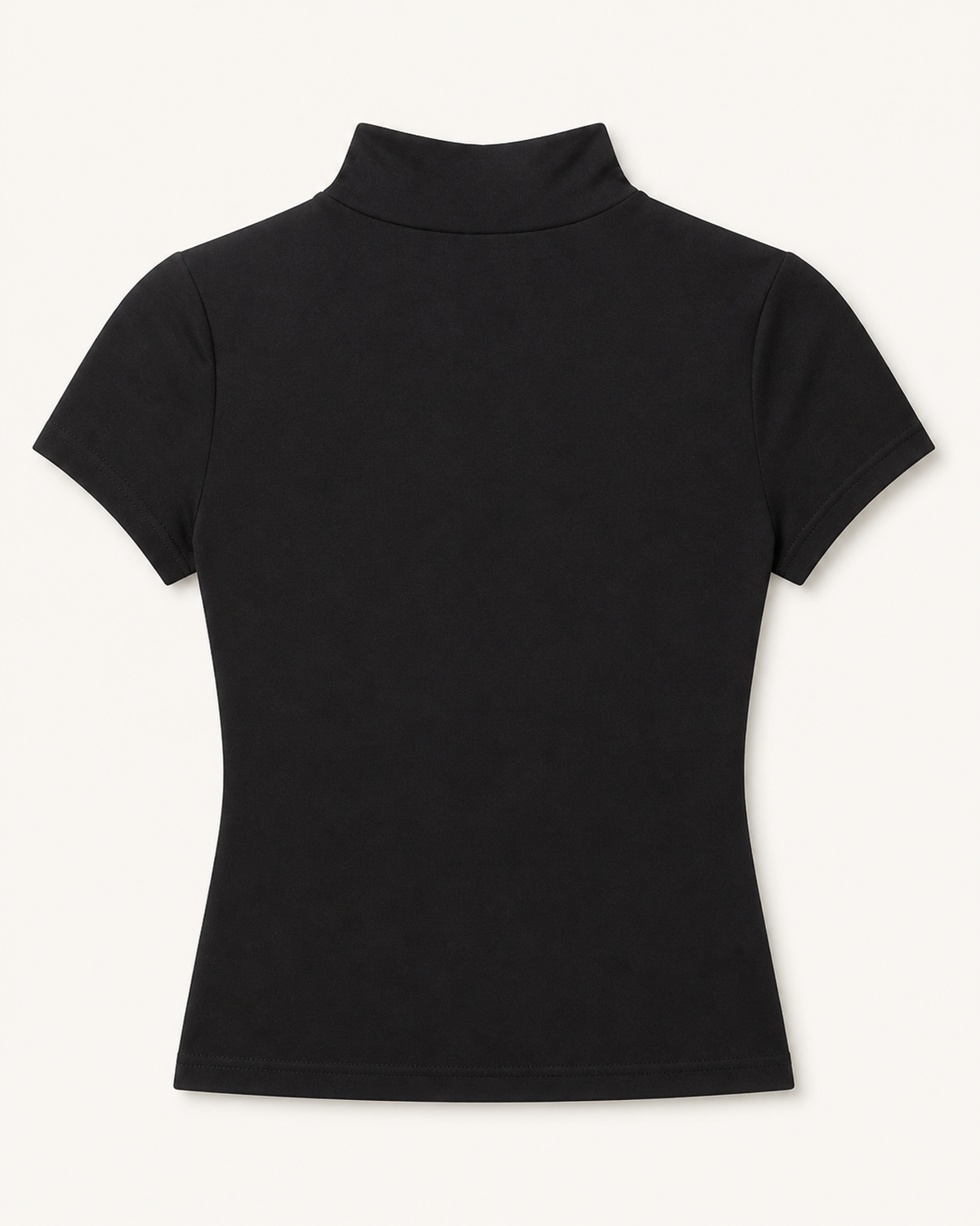 Lena Mock-Neck Short-Sleeve Top