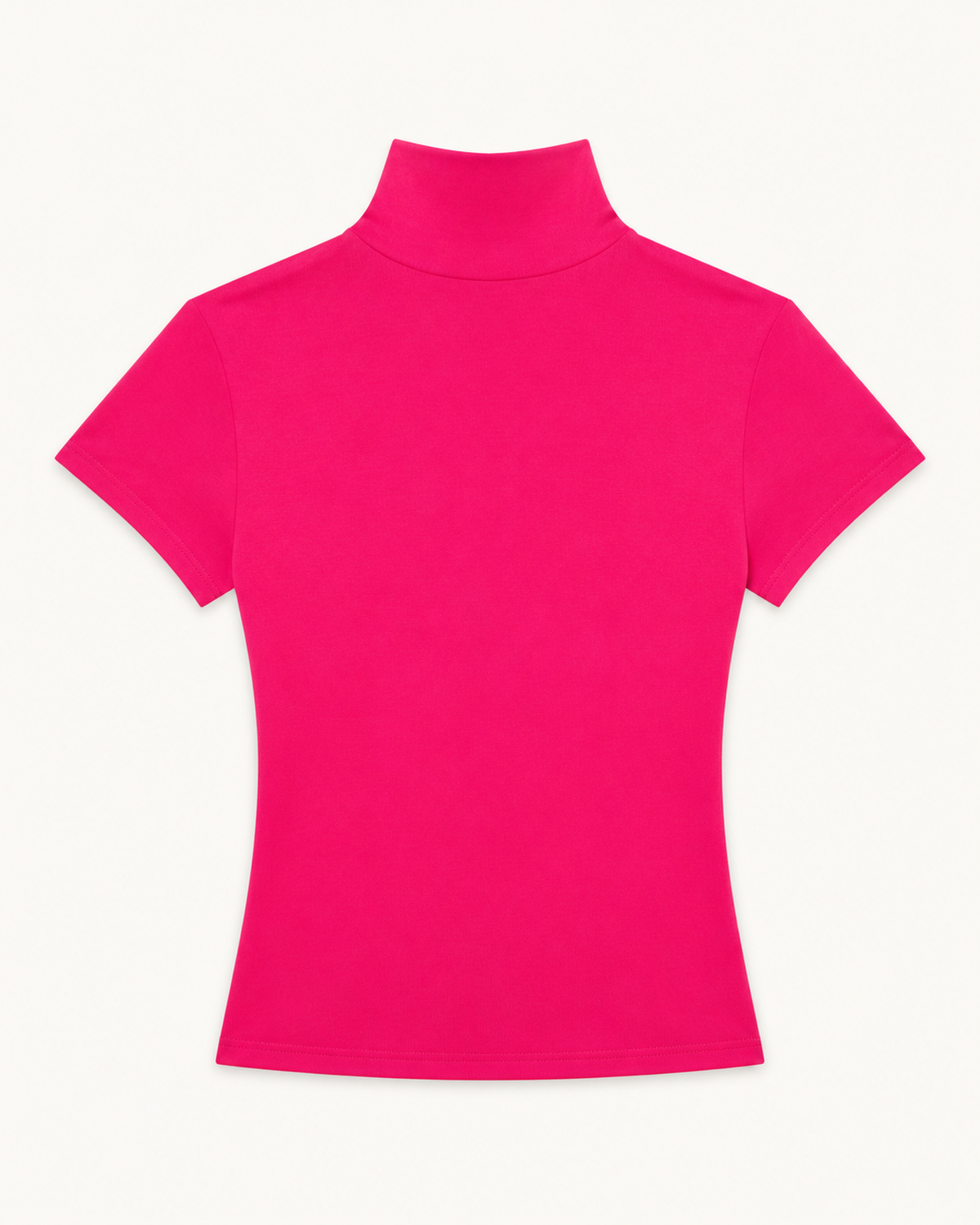 Lena Mock-Neck Short-Sleeve Top