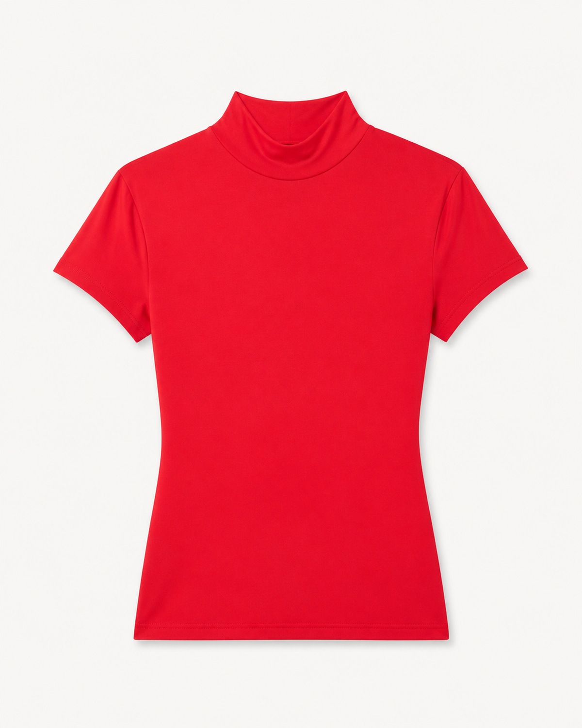 Lena Mock-Neck Short-Sleeve Top