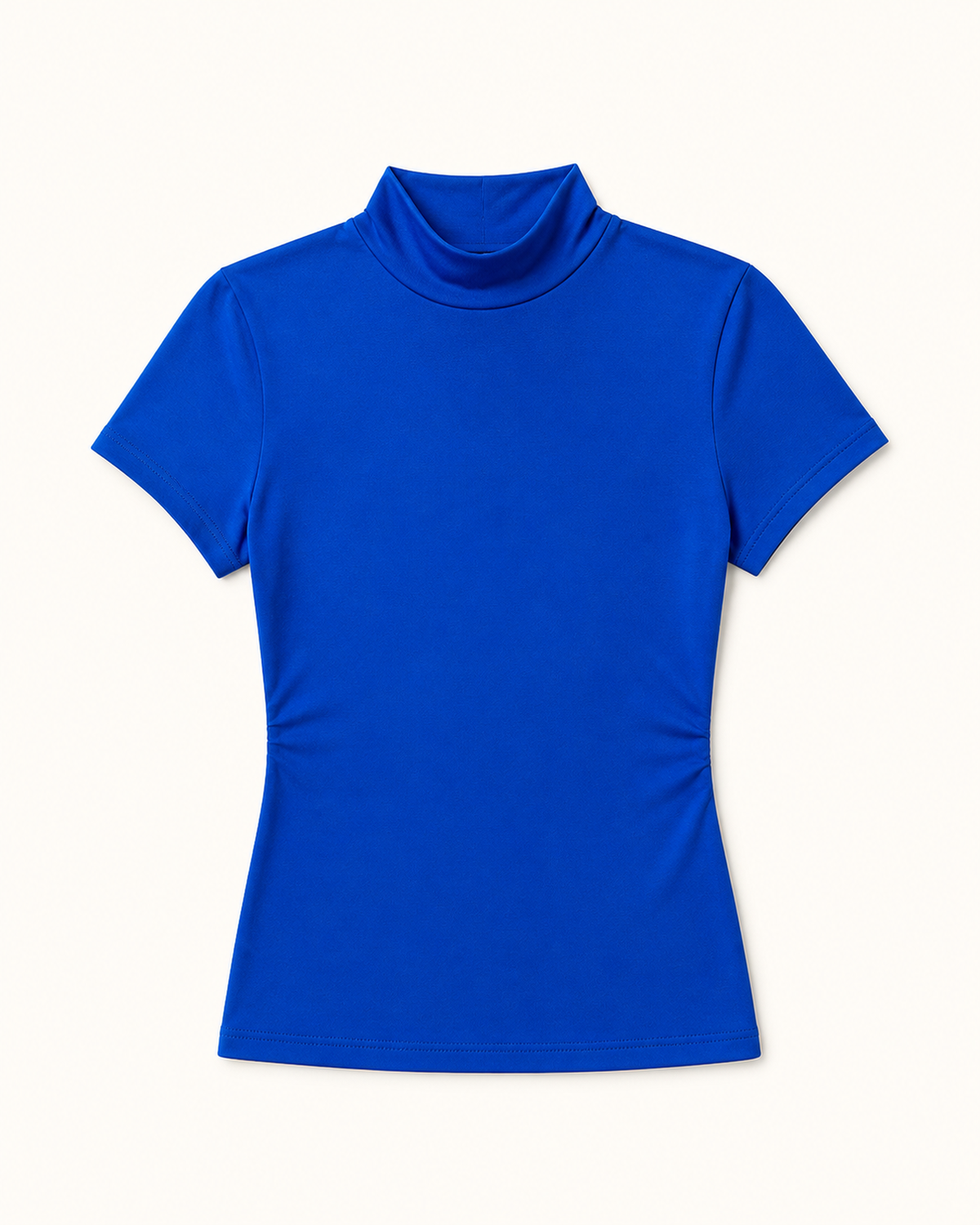 Lena Mock-Neck Short-Sleeve Top