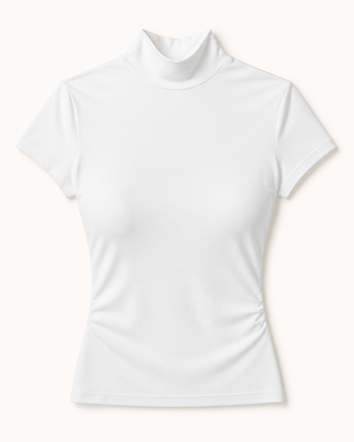 Lena Mock-Neck Short-Sleeve Top