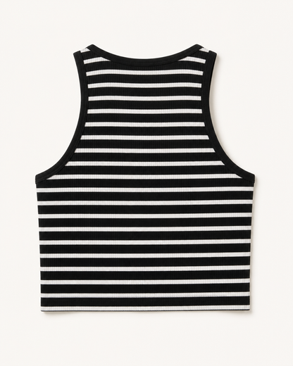 Frankie Striped Racerback Crop Tank