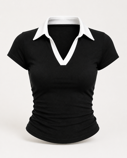 Iris Color-Block Polo Shirt