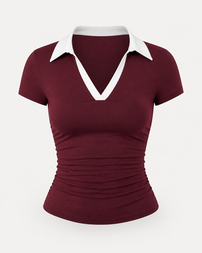 Iris Color-Block Polo Shirt