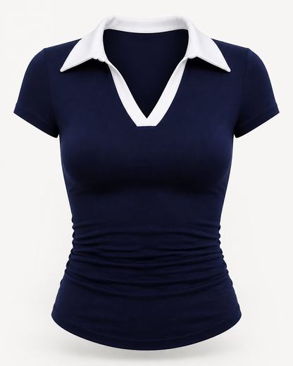 Iris Color-Block Polo Shirt