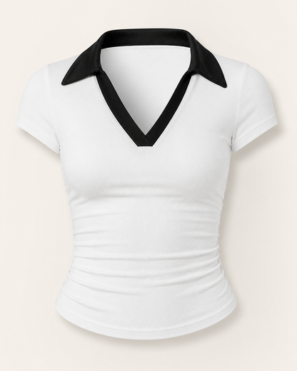 Iris Color-Block Polo Shirt